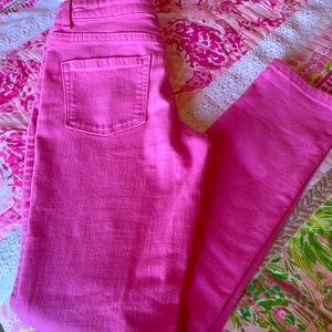 Vineyard Vines pink skinny jeans adj waist 12 EUC